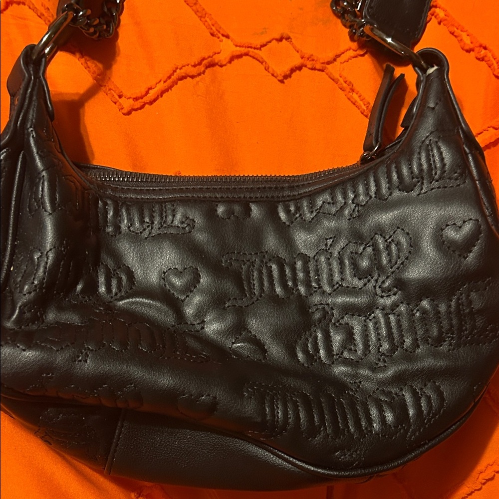 Juicy Couture Black Embossed Shoulder Bag